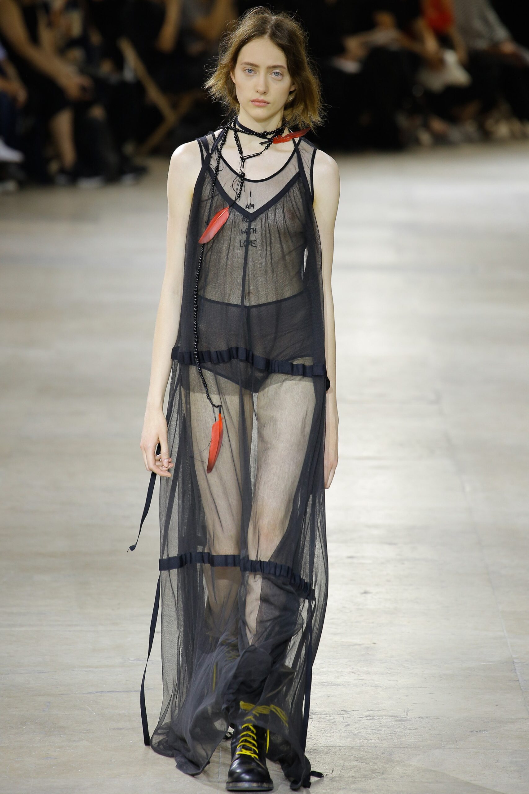 black sheer layered maxi dress