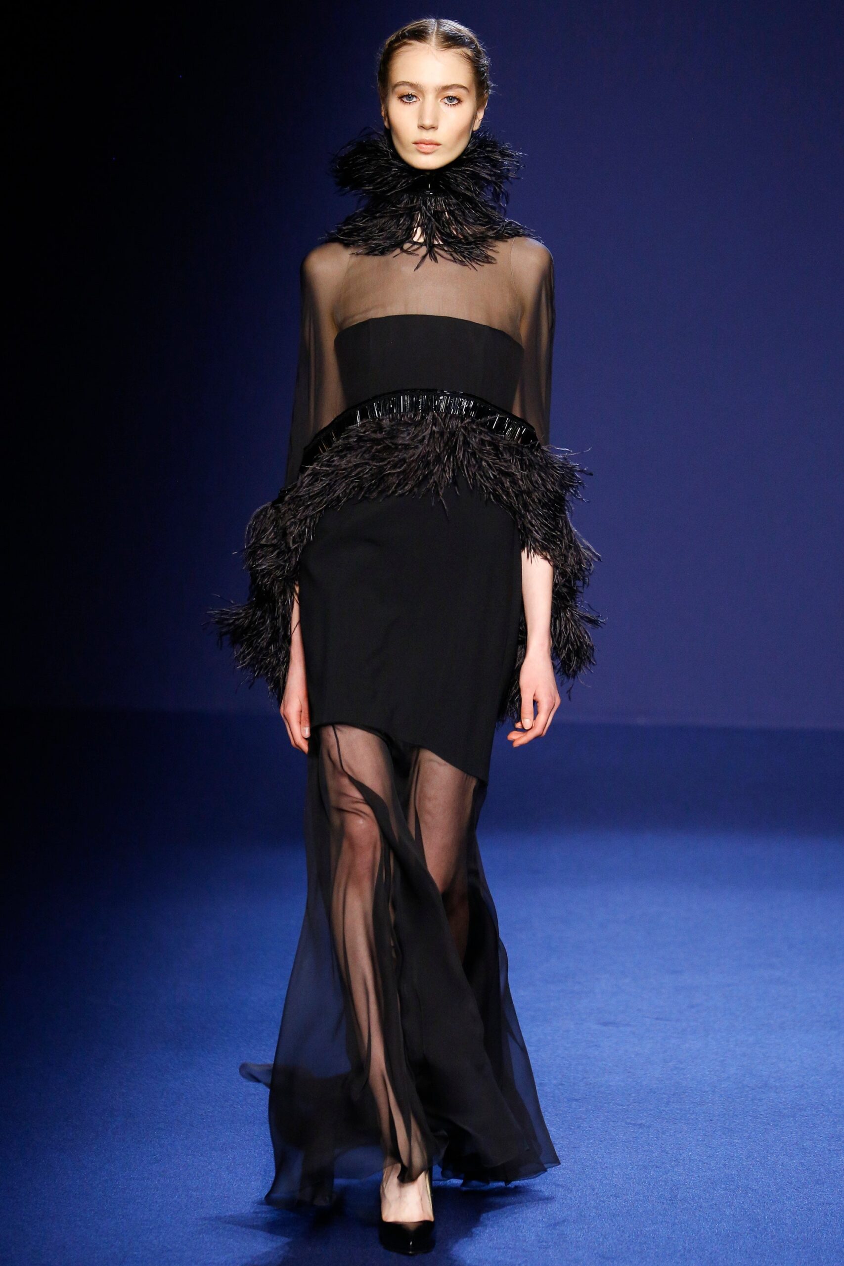 black silk midi dress with cape