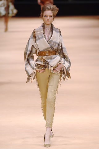 beige wool sleeveless relaxed fringed layered poncho