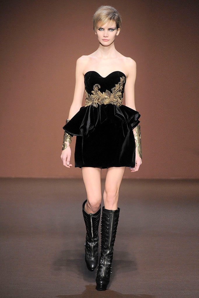black velvet strapless fitted ruffled mini dress