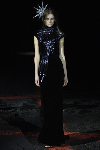 black velvet sequin gown