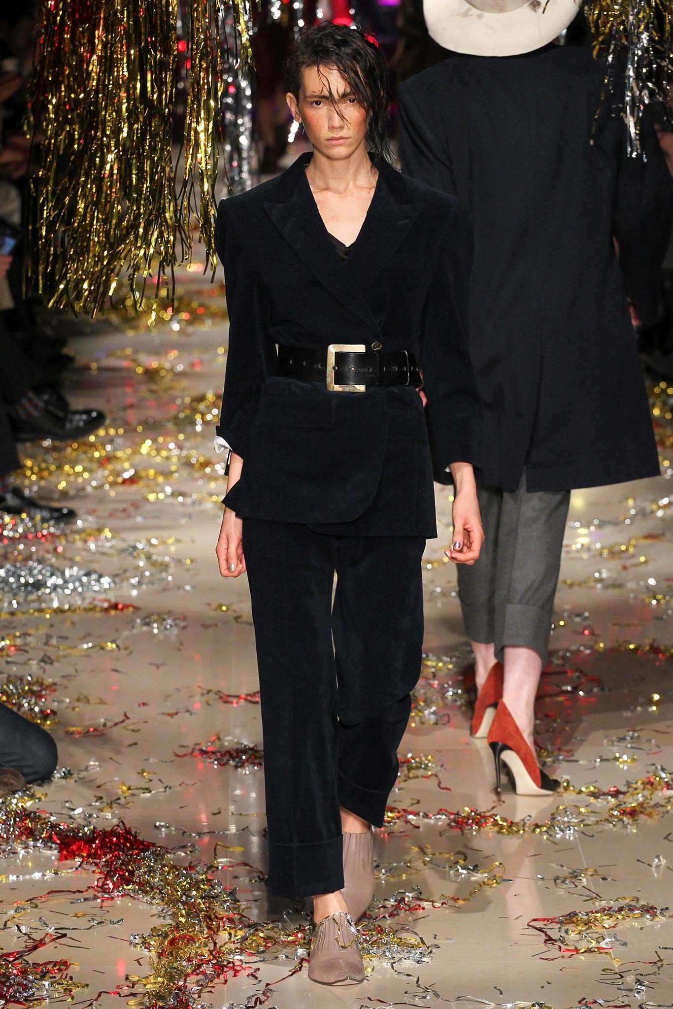 black velvet tailored suit