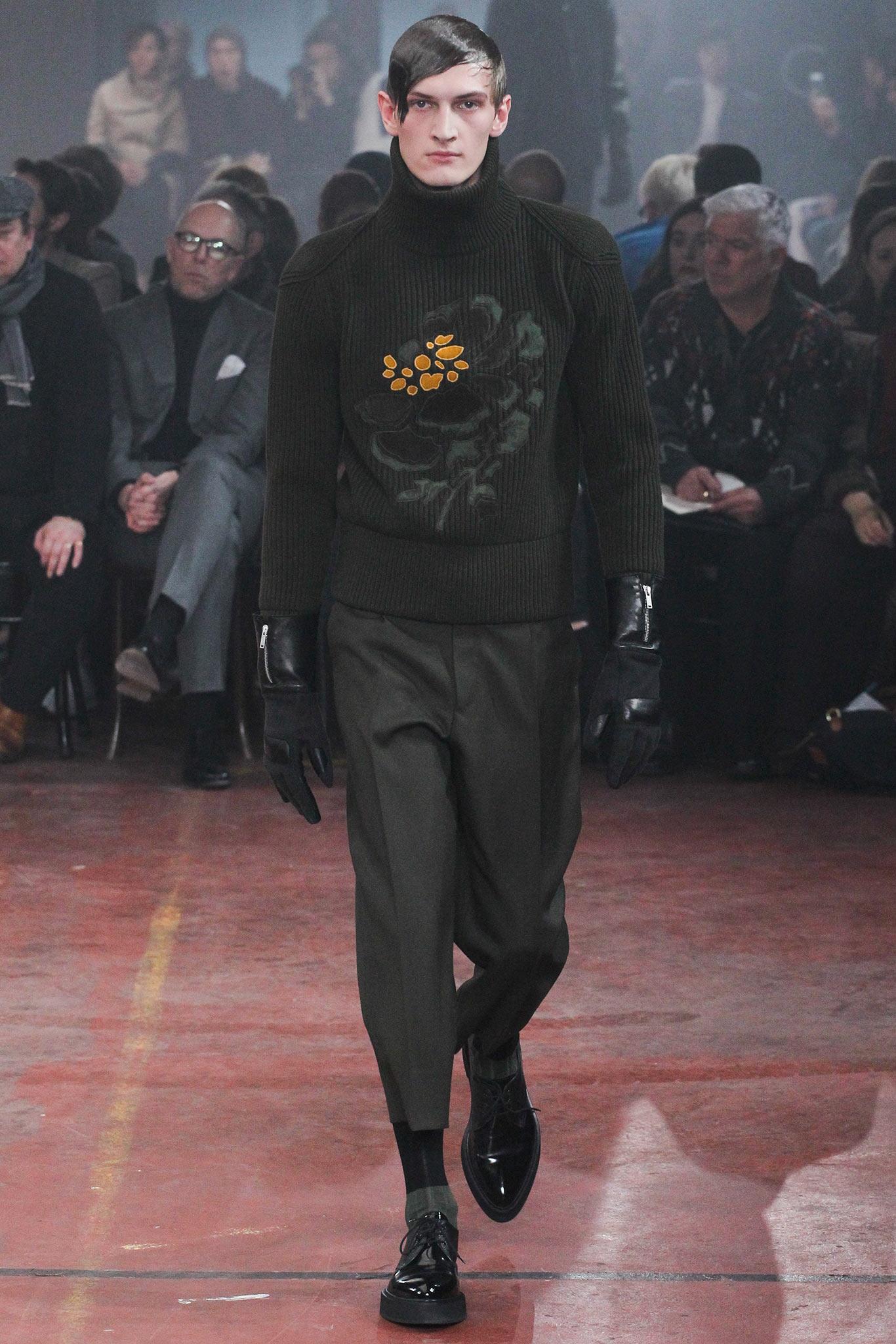 black wool turtleneck sweater