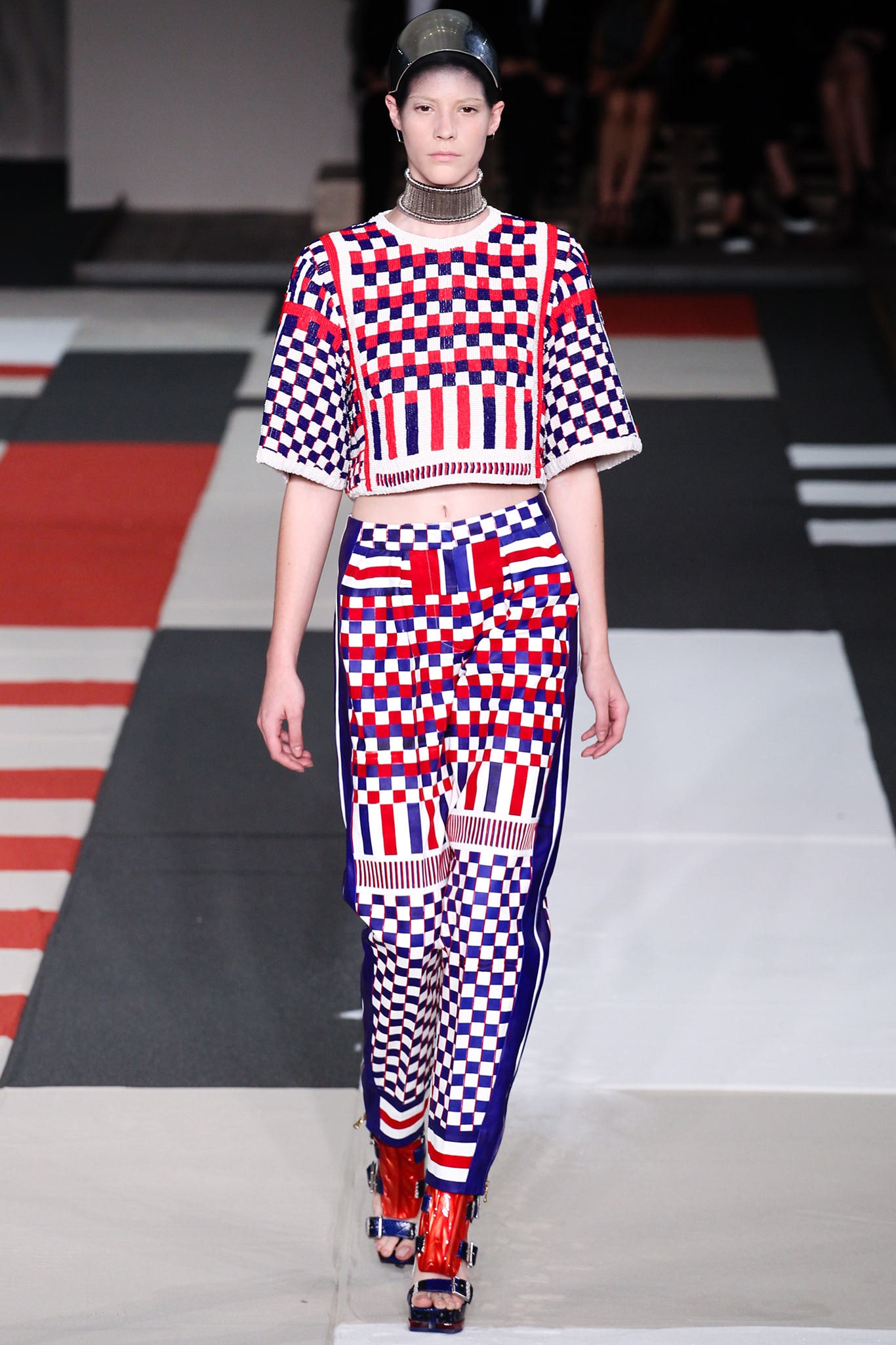 fitted printed top and pants