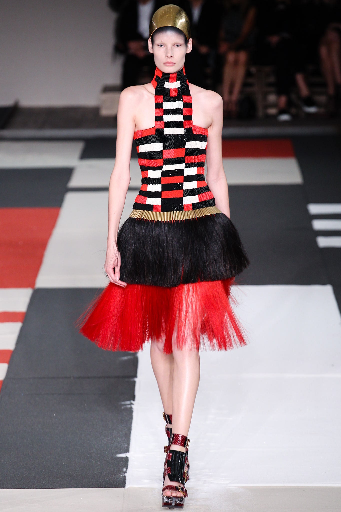 fitted mini dress with pleats