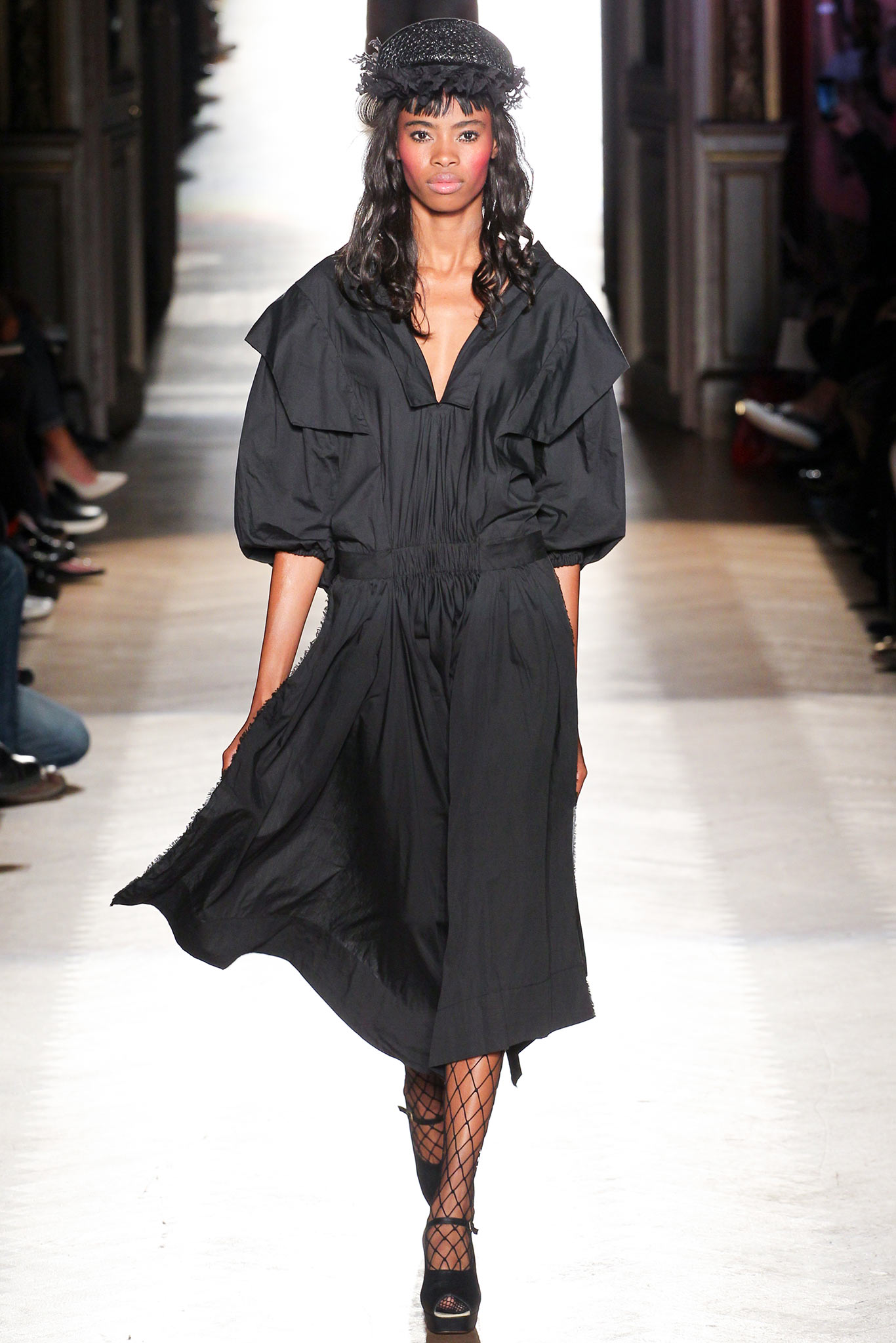 black fitted midi dress
