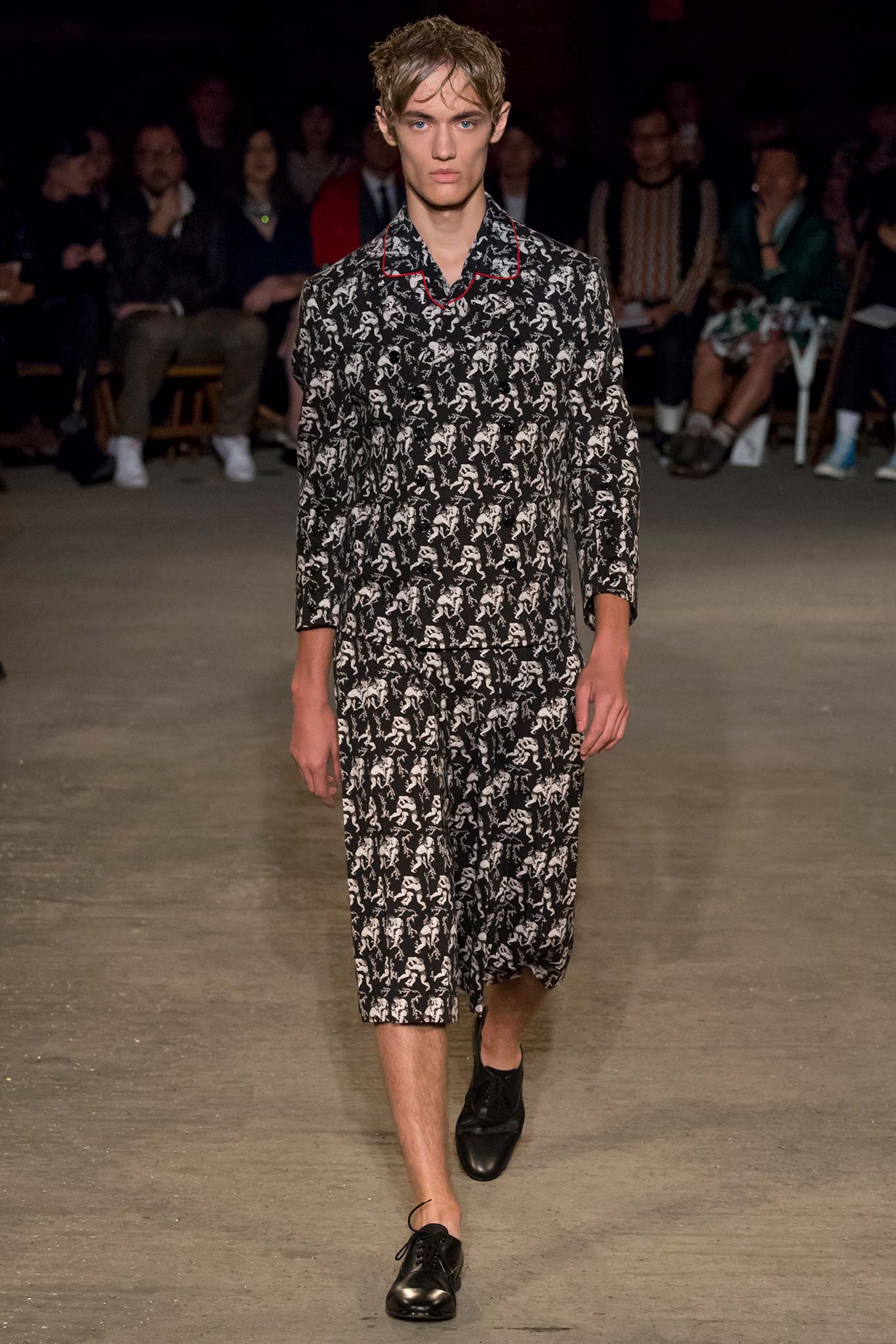 black and white printed jumpsuit