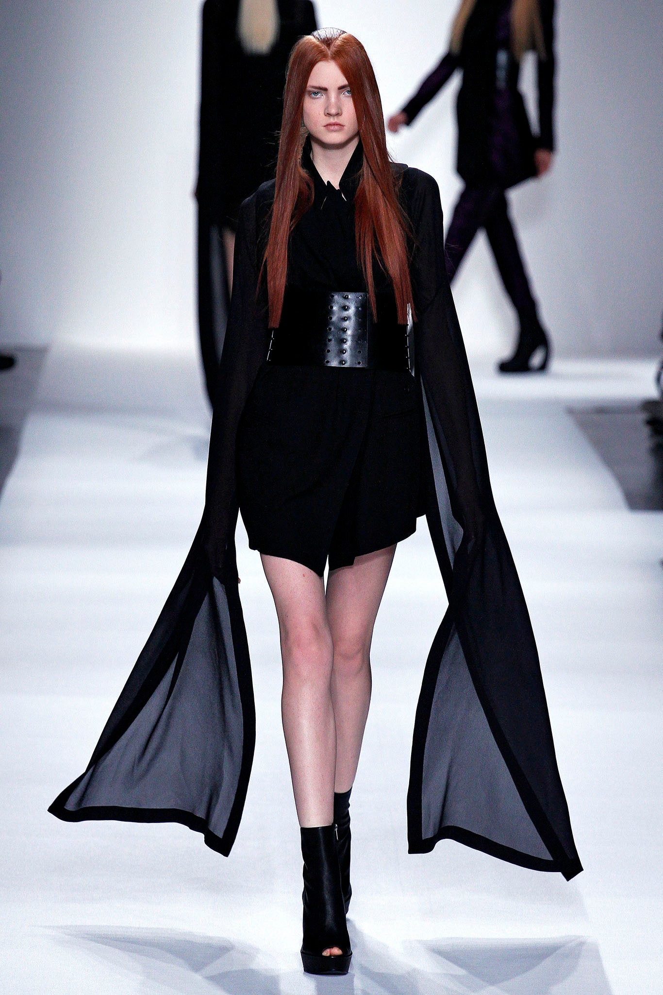 black silk mini dress with belt