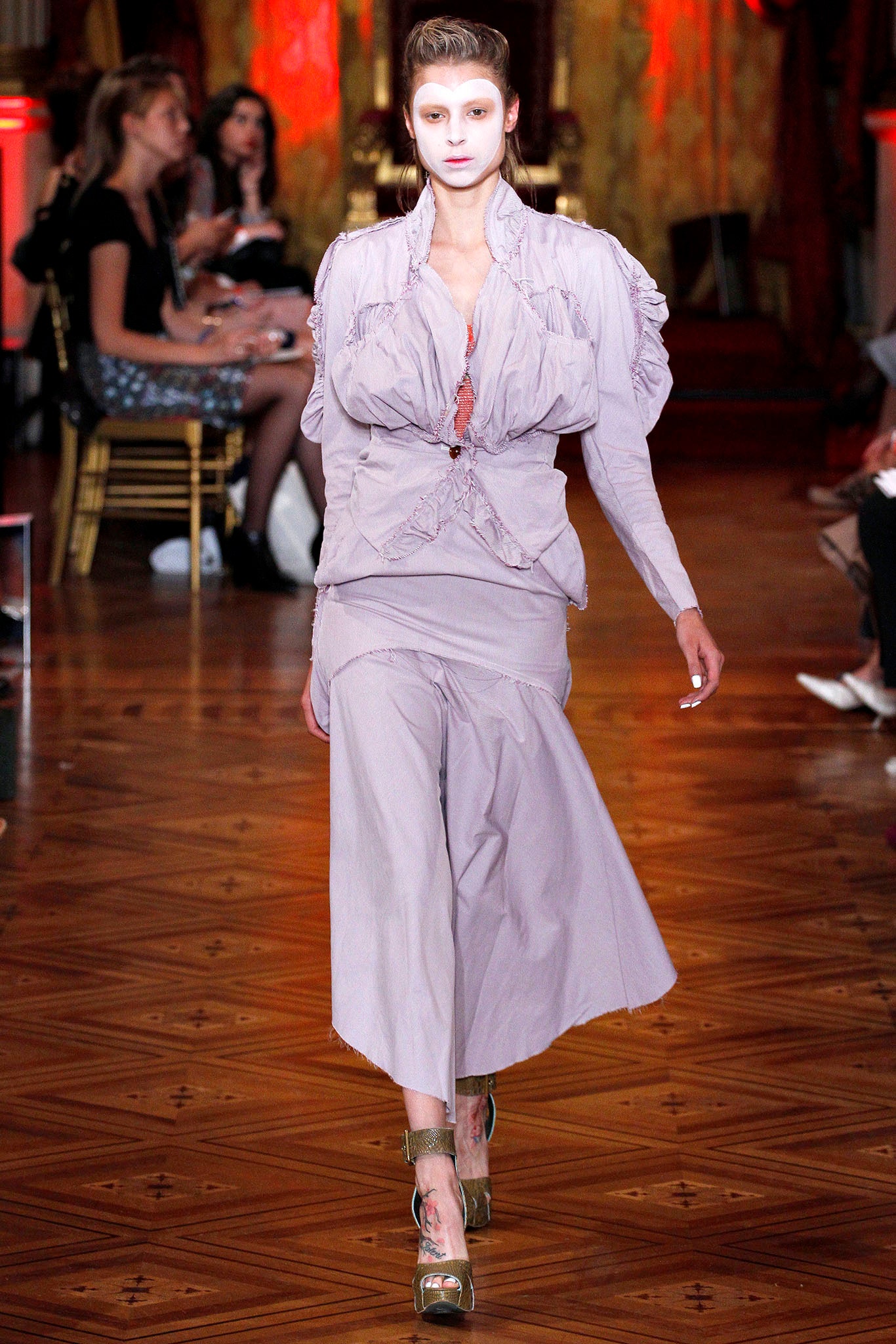 fitted pink silk midi dress