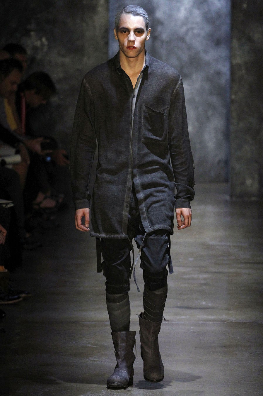 black relaxed shirt with slim pants