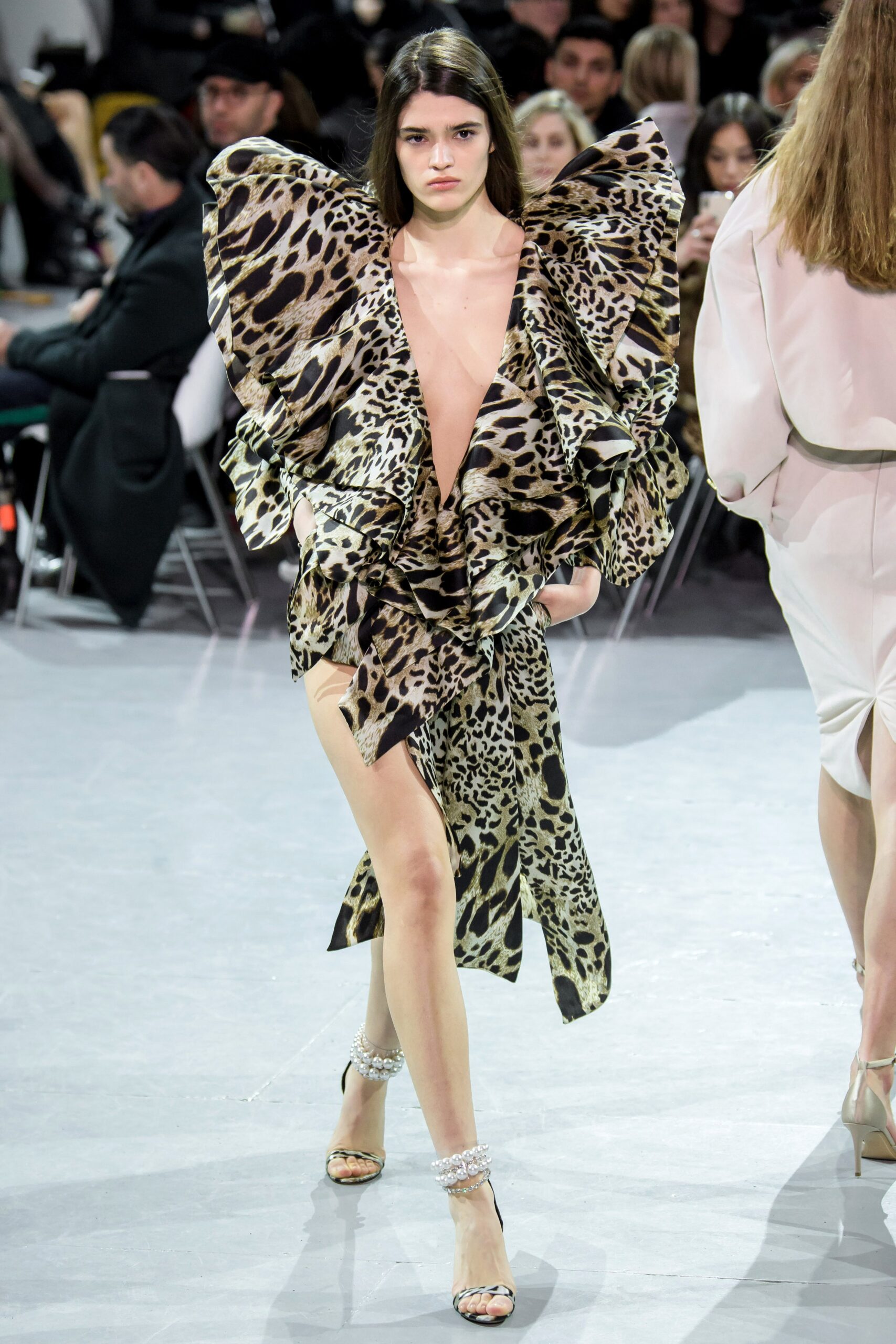 animal-print mini dress