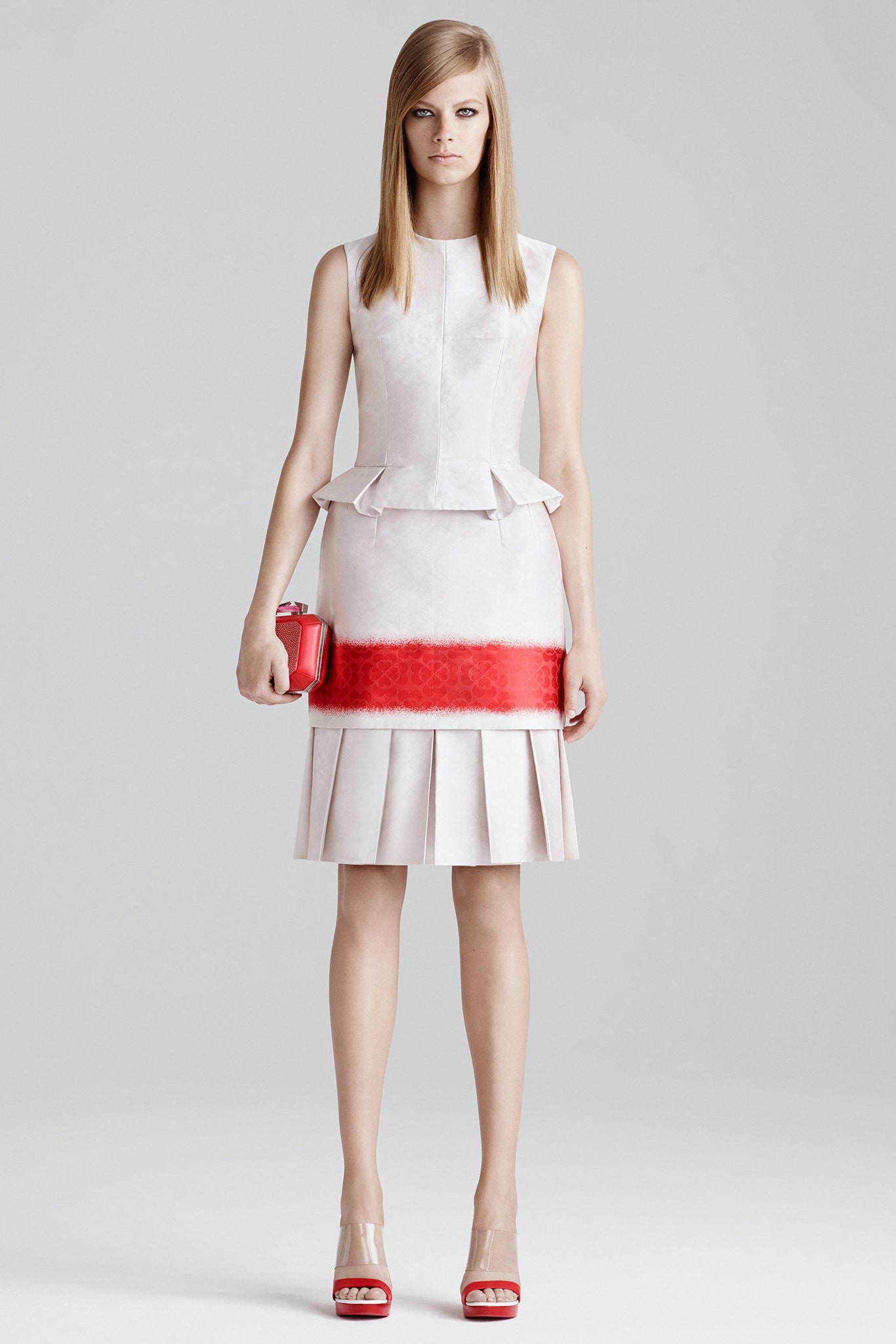white silk sleeveless dress