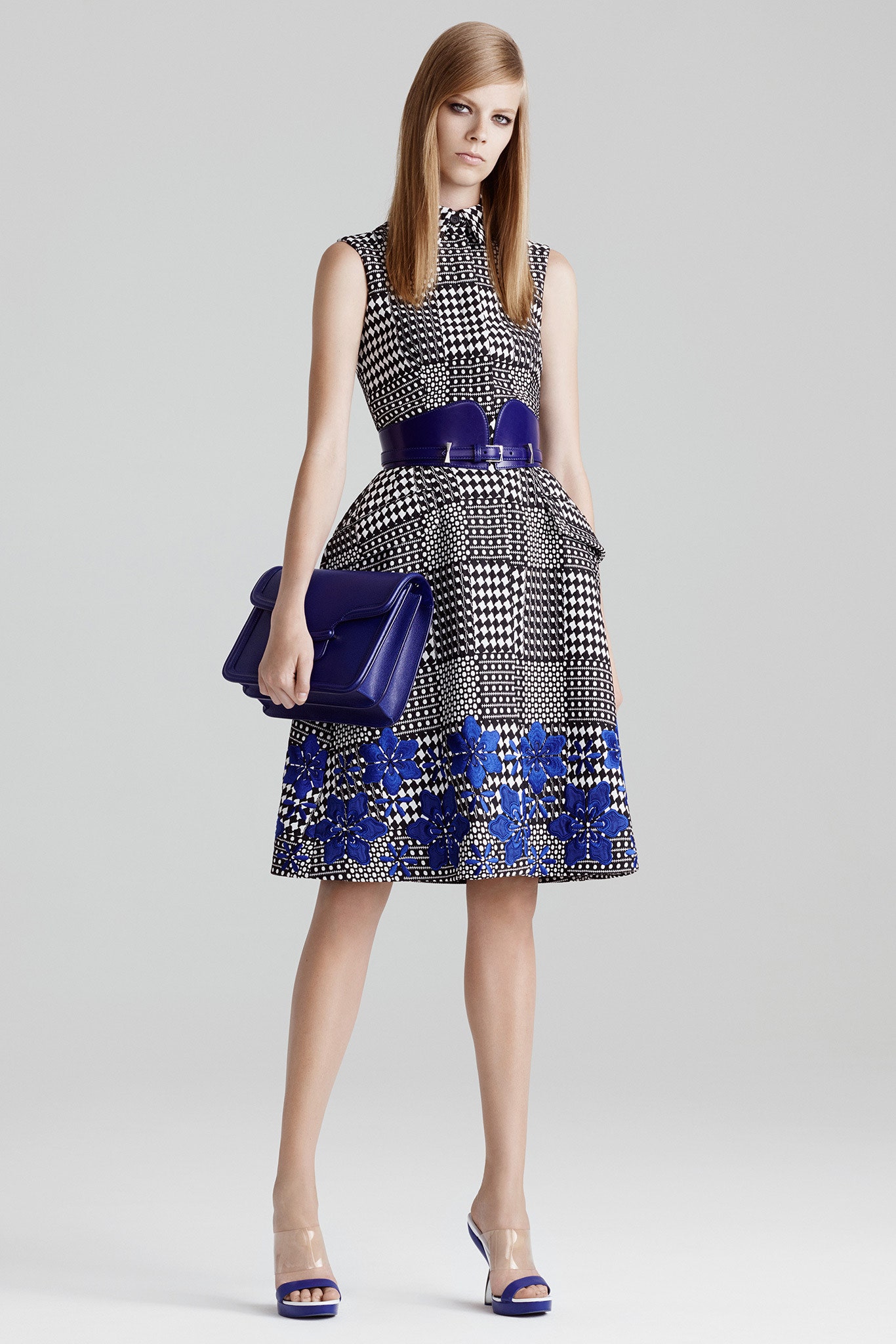 fitted mini dress with pleats