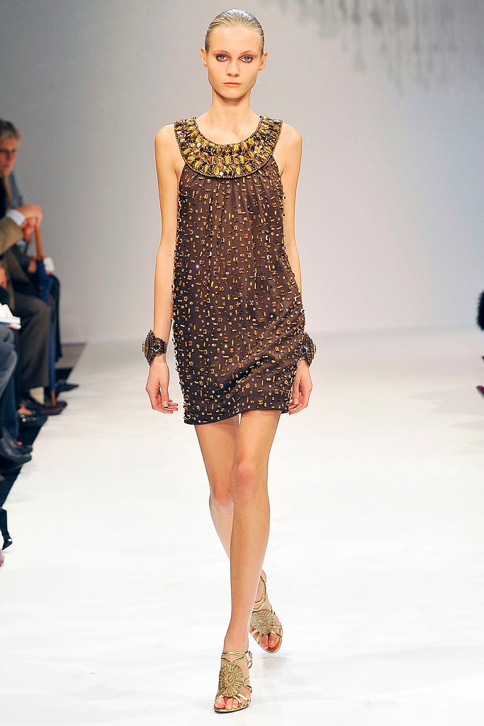 brown silk sleeveless dress