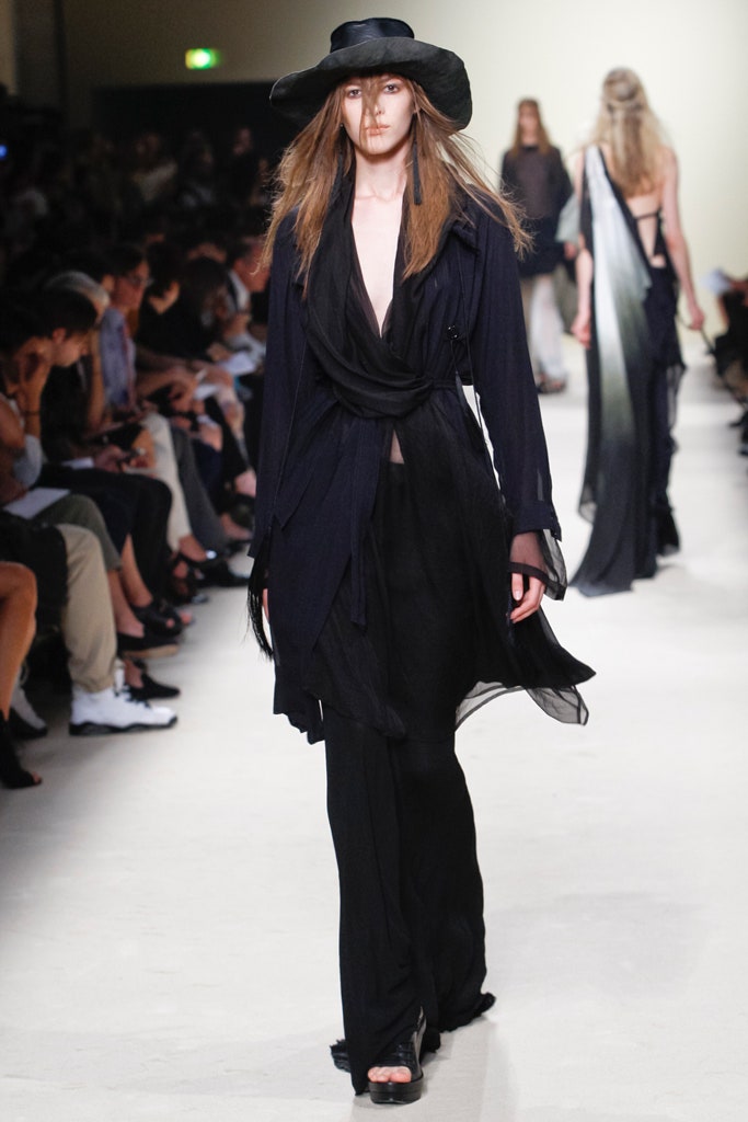 black silk draped midi dress