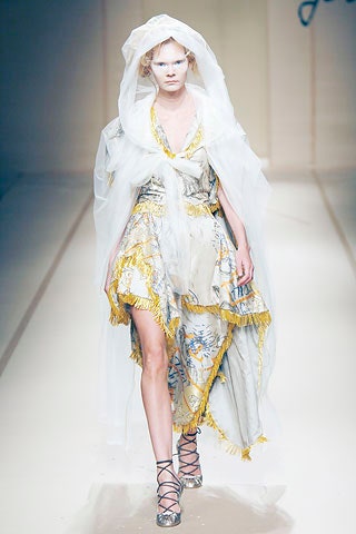 white chiffon long-sleeve relaxed draped sheer cape