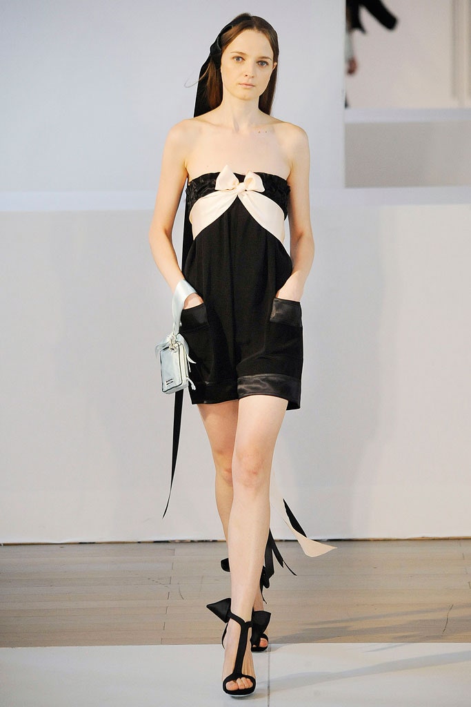 black silk strapless dress