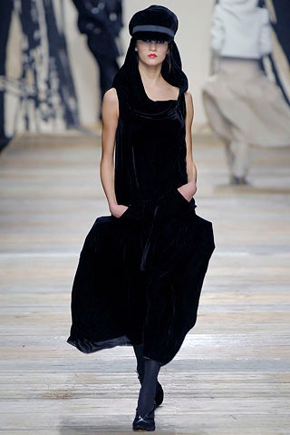 black velvet relaxed dress with pockets