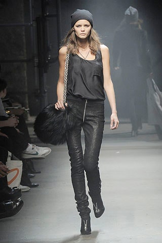 black fur bag