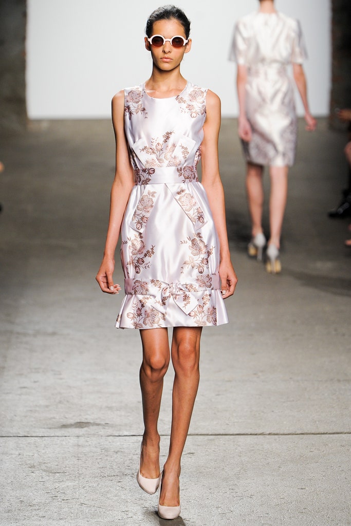 pink silk embroidered mini dress
