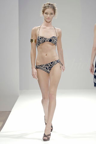 black and white printed bikini