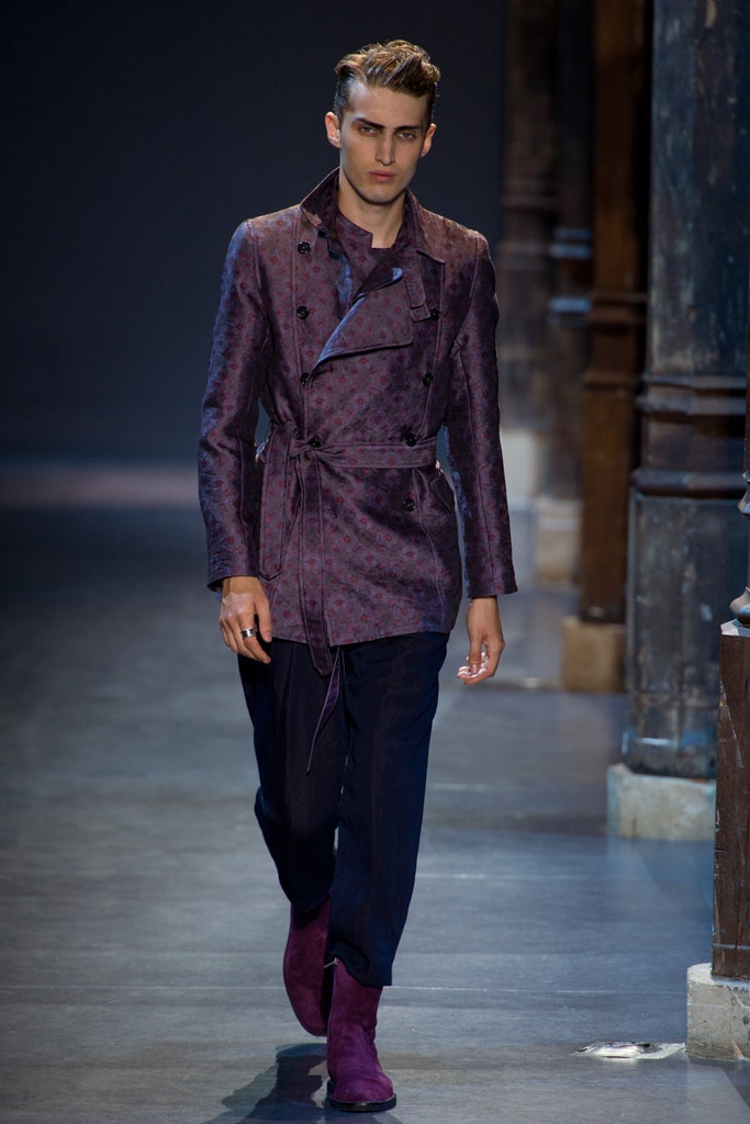 purple silk tailored jacket