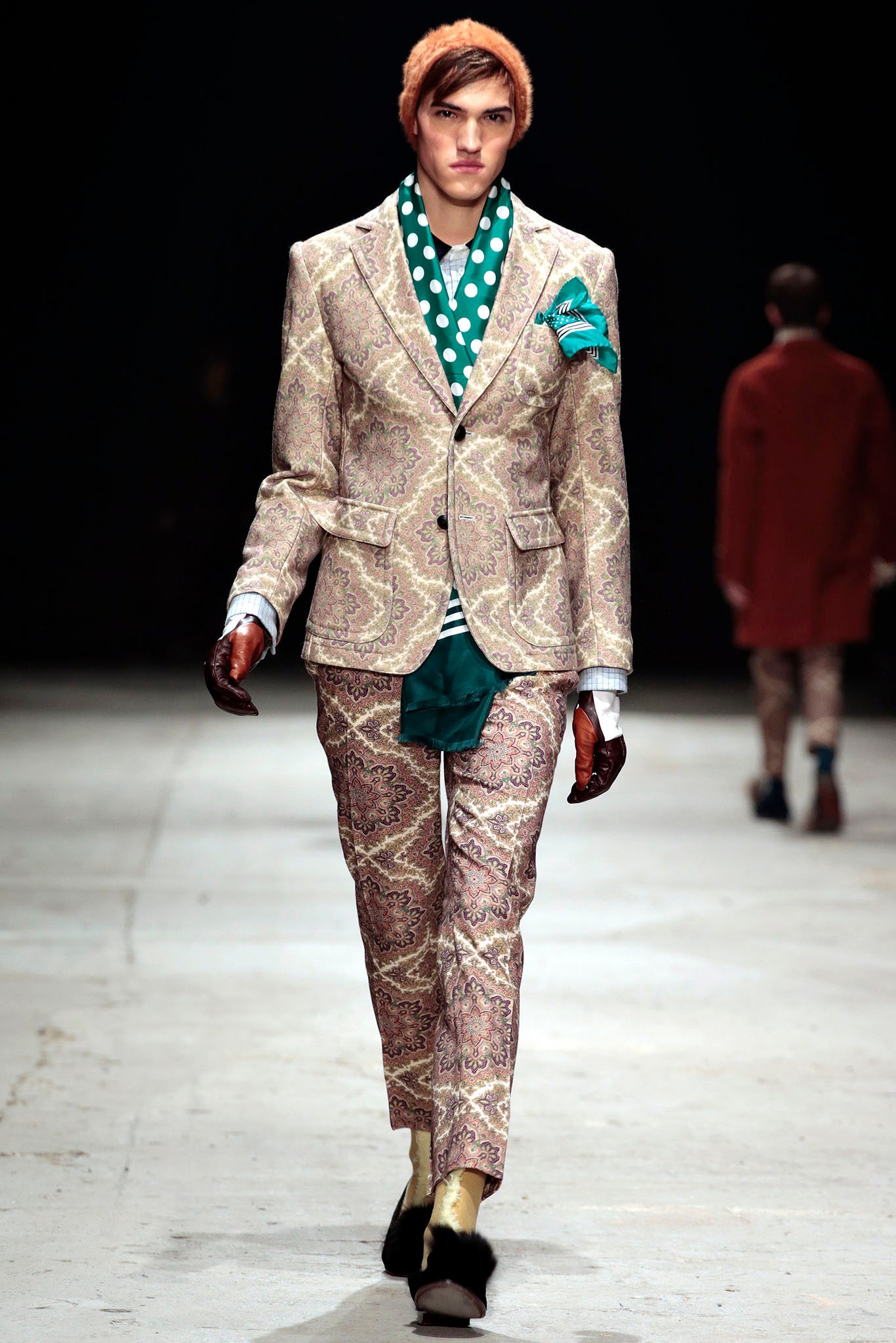 multi-colored tailored suit