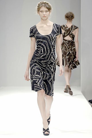 black and white printed dress