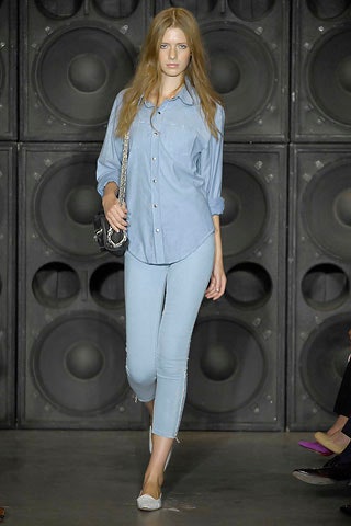 blue denim shirt and pants