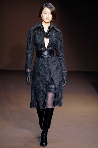 black lace fitted dress