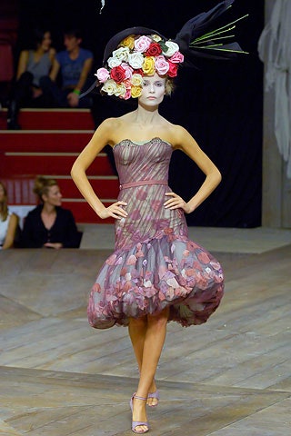 purple pink floral strapless dress