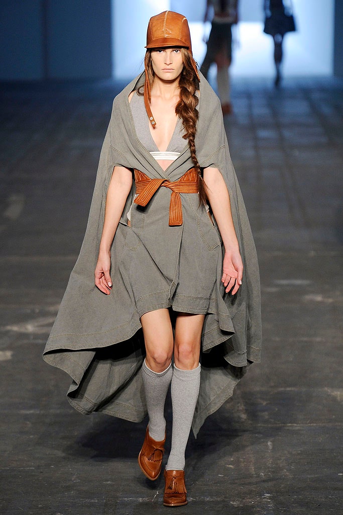 gray cotton cape and dress