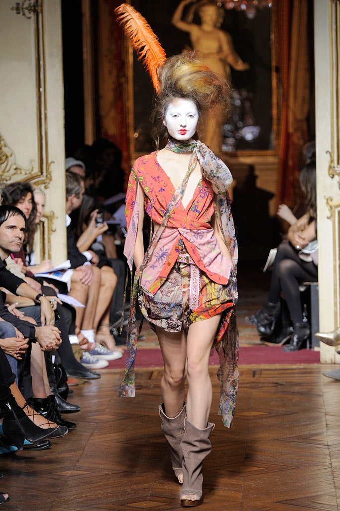 multi-colored layered mini dress