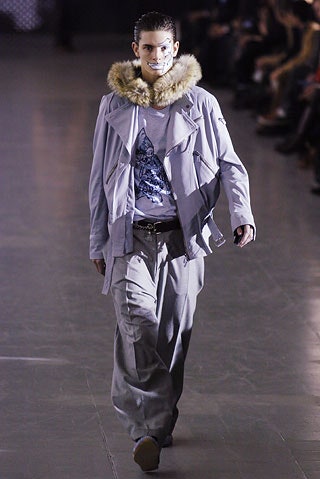 gray relaxed jacket with t-shirt and pants