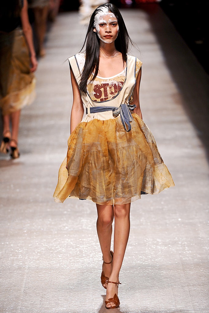 yellow pleated mini dress