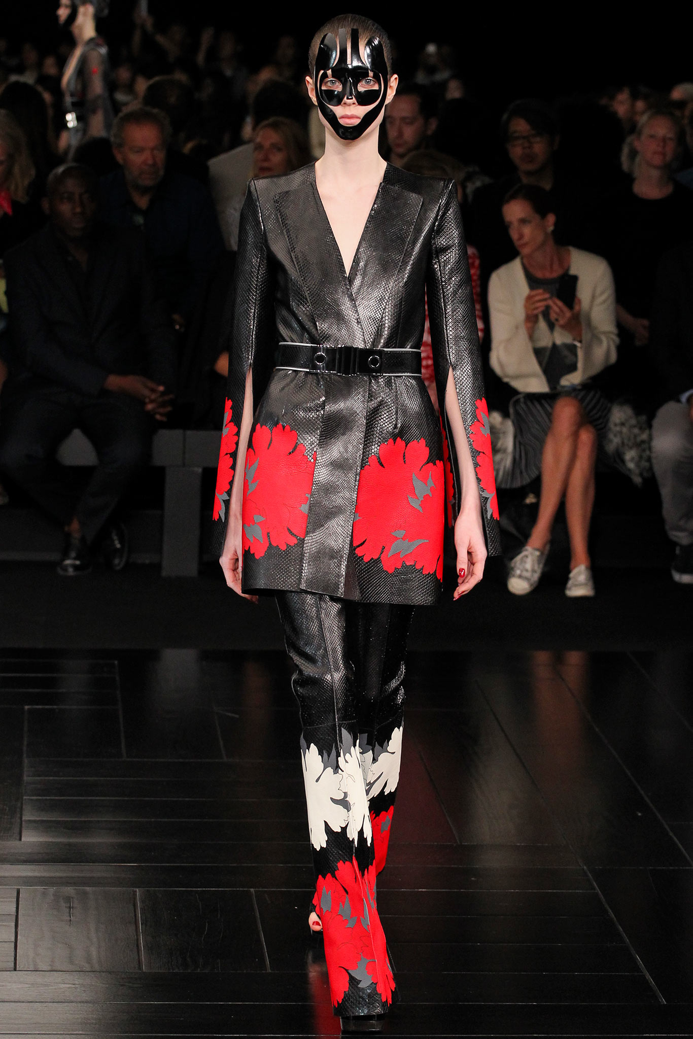 black leather blazer and pants