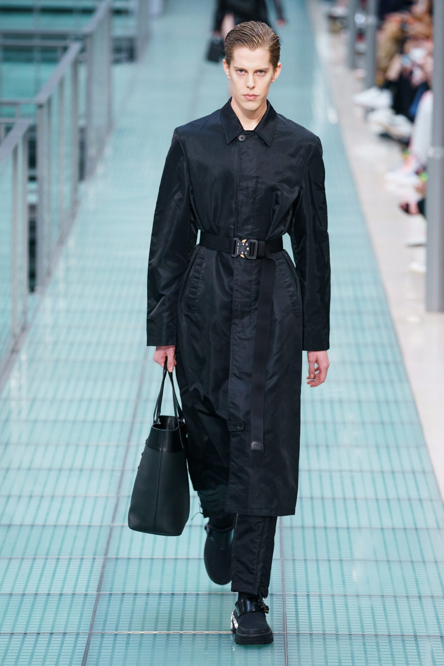 black leather bag
