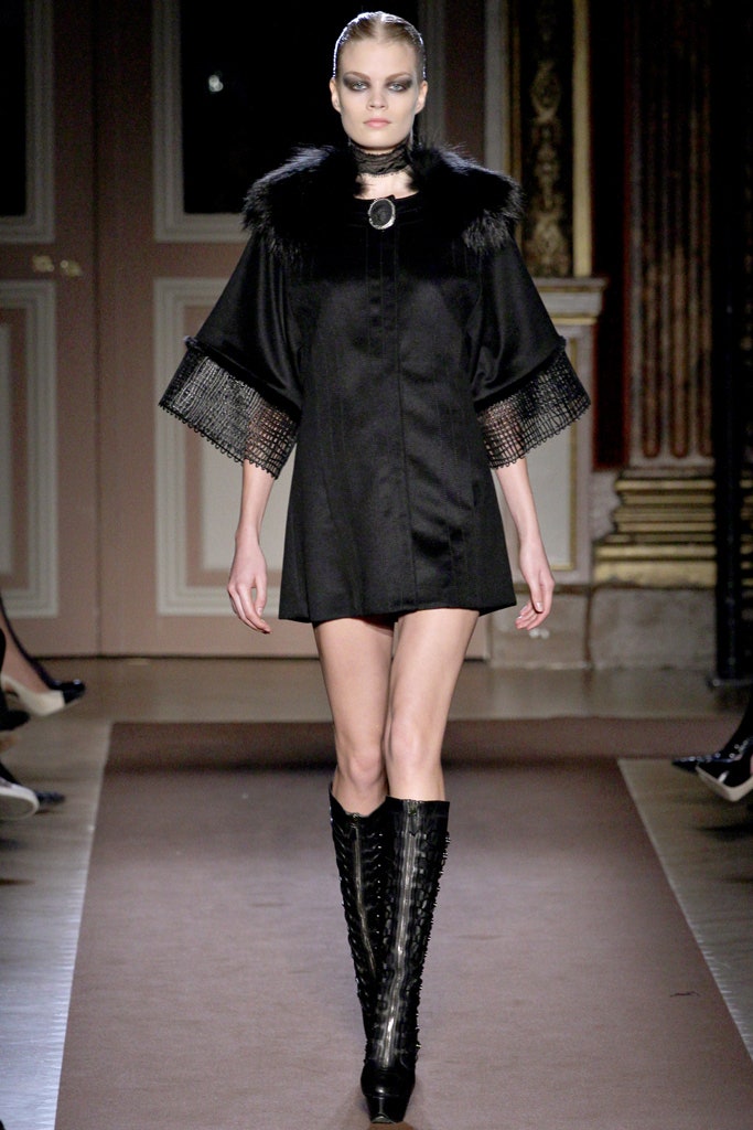 black silk sleeveless high-neck fitted layered mini dress