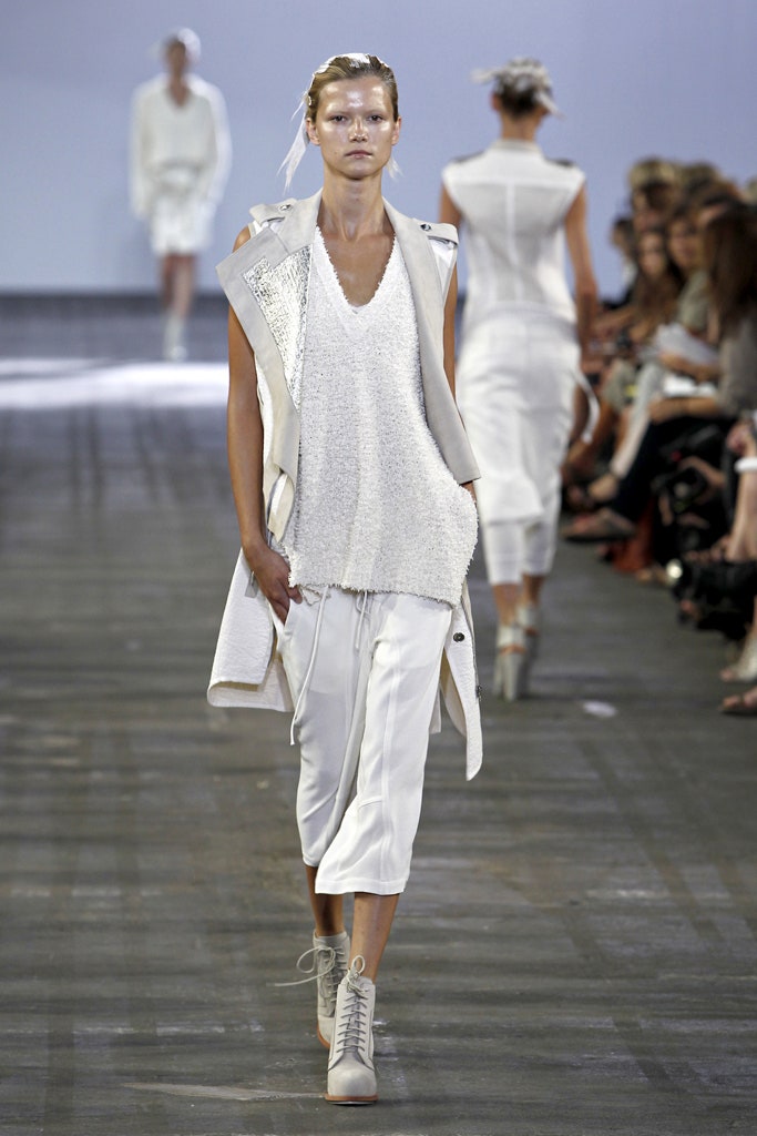 white relaxed vest and pants