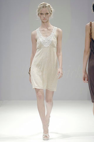 beige silk sleeveless dress