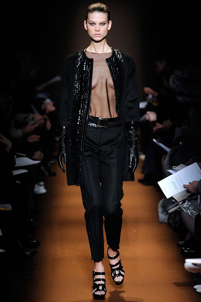 black sequined jacket with tailored pants