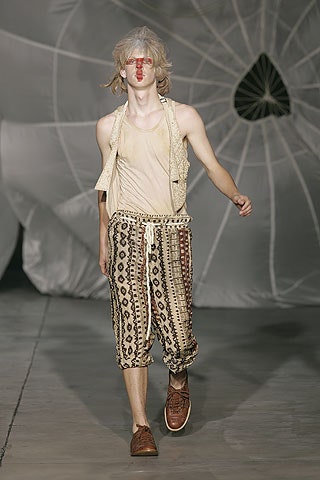 multi cotton relaxed printed pants