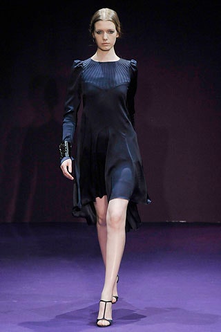 black silk fitted dress