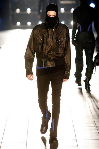black leather long-sleeve collared fitted zippered pockets jacket