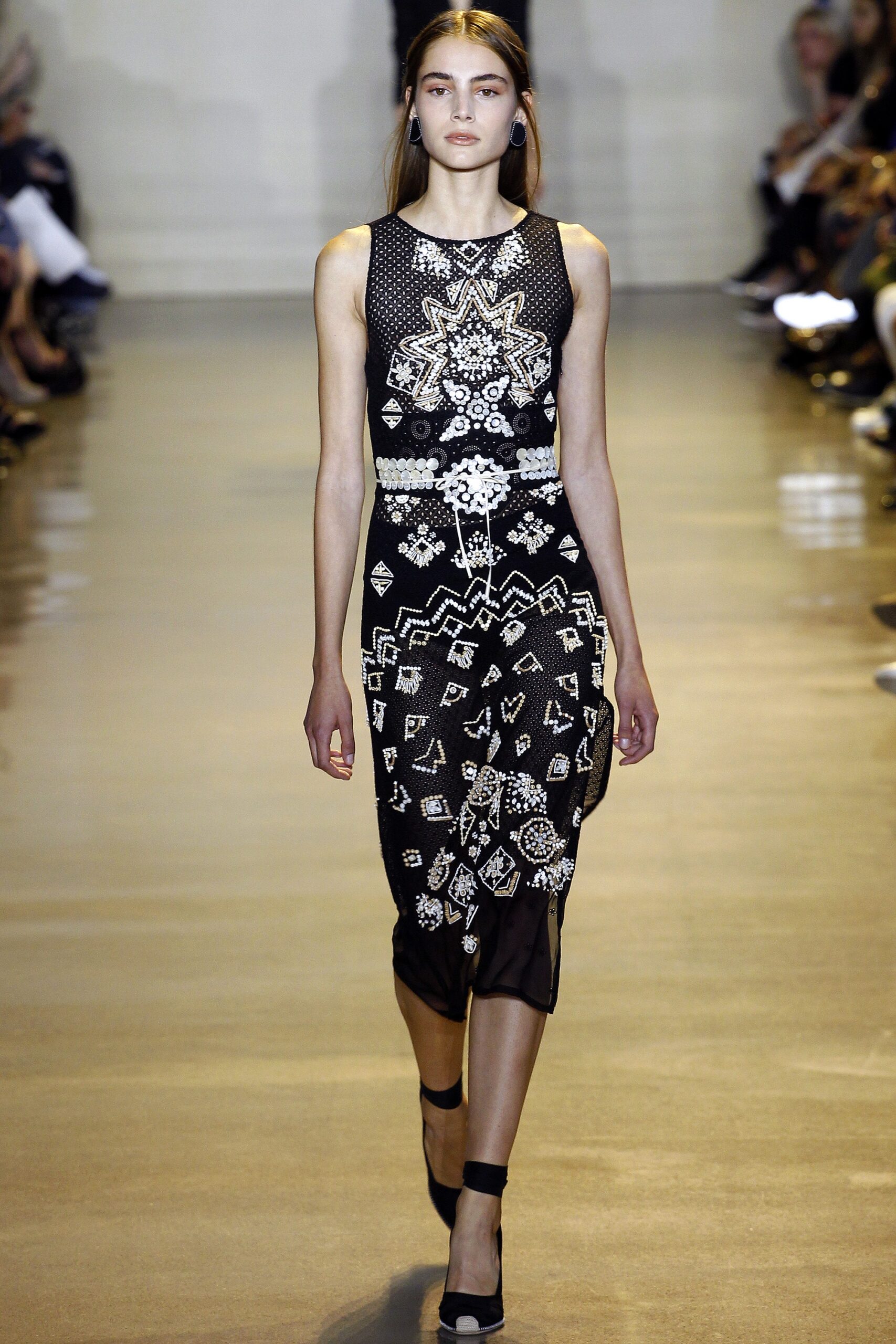 black silk sleeveless dress