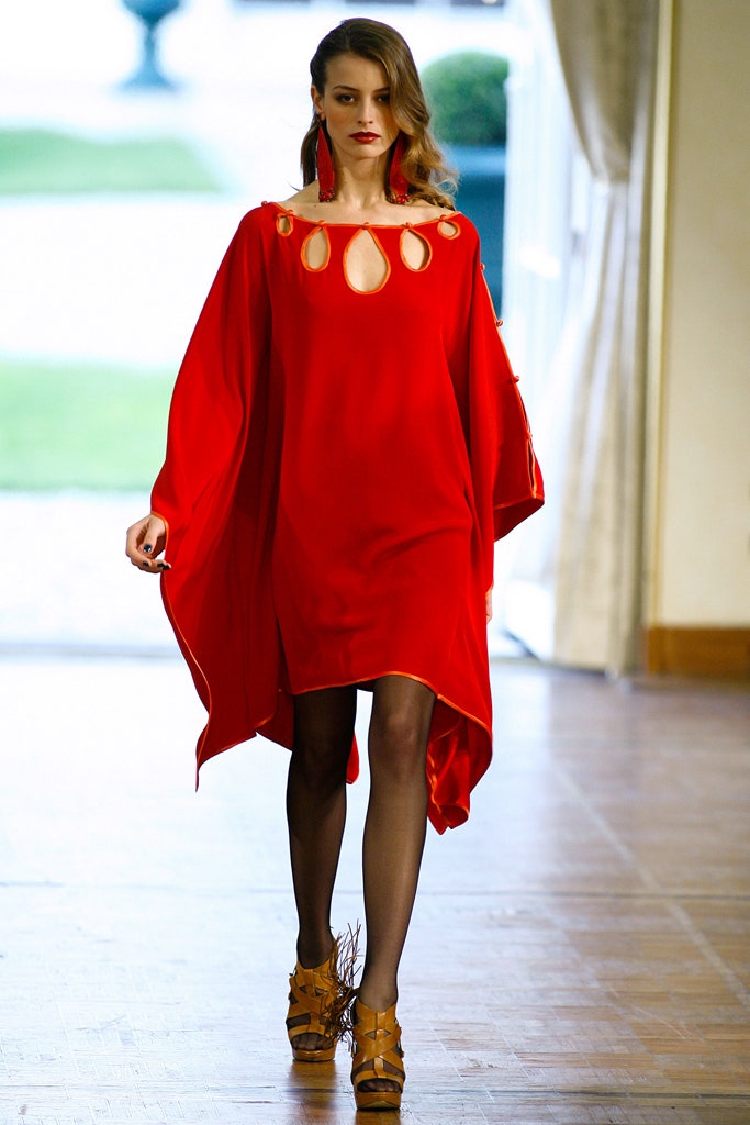 red silk sleeveless dress