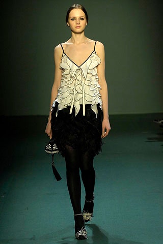 black and white ruffled mini dress