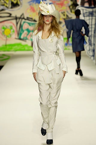 white fitted jumpsuit with hat