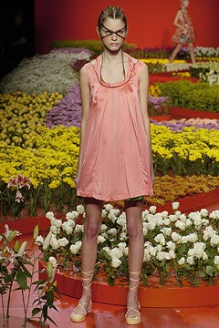 pink silk sleeveless dress