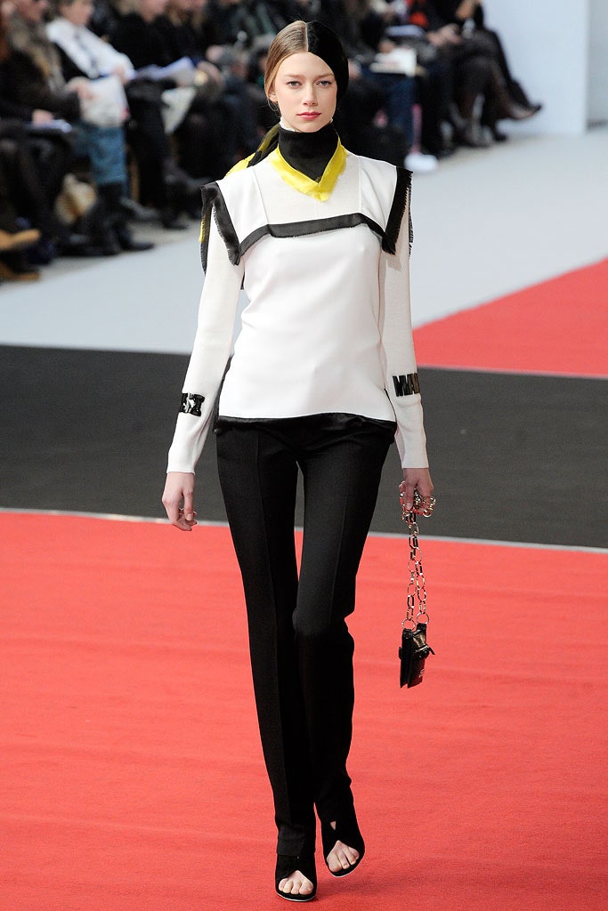 white cotton long-sleeve high-neck fitted layered top